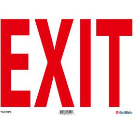 Global Industrial™ Exit Sign 14''W x 10''H Pressure Sensitive Vinyl
