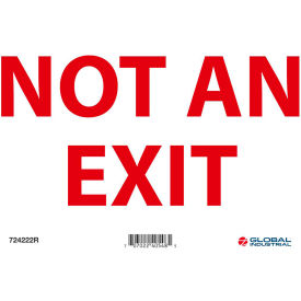 Global Industrial™ Not An Exit 10''W x 7'' H Rigid Plastic