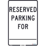 Global Industrial™ Reserved Parking For 18x12 .063 Aluminum