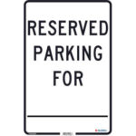 Global Industrial™ Reserved Parking For 18x12 .080 Aluminum