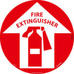 Global Industrial™ Floor Sign Walk On Fire Extinguisher 17in Dia