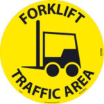 Global Industrial™ ""Forklift Traffic Area"" Floor Sign 17"" Dia.