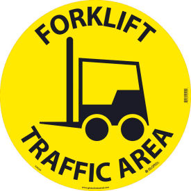 Global Industrial™ ""Forklift Traffic Area"" Floor Sign 17"" Dia.