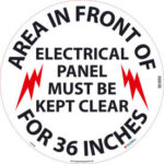 Global Industrial™ Floor Sign Walk On Area In Front Of Electrical Panel 17 Dia