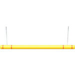 Global Industrial™ Clearance Bar 80""L Yellow with Red Tape HDPE