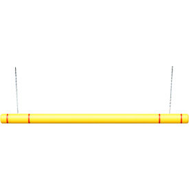 Global Industrial™ Clearance Bar 80""L Yellow with Red Tape HDPE