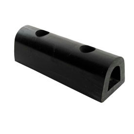 Global lndustrial™ Extruded Fender Bumper Half Oval 36Wx4-1/4H Black