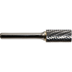Global Industrial Cylindrical w/ Endcut Bur Double Cut 2-1/2""L x 1/4"" Shank Dia. 3/8"" Cut Dia.