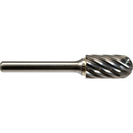 Global Industrial Radius Cylindrical Bur For Stainless Steel 2""L x 1/4"" Shank Dia.