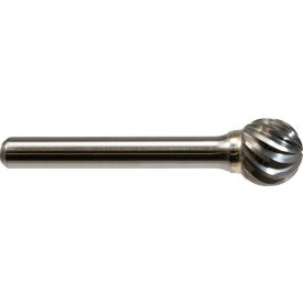 Global Industrial Ball Shaped Bur For Stainless Steel 2-1/16""L x 1/4"" Shank Dia.