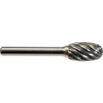 Global Industrial Oval Shaped Bur For Stainless Steel 2-3/8""L x 1/4"" Shank Dia.