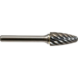 Global Industrial Radius Tree Shaped Bur For Stainless Steel 2-1/2""L x 1/4"" Shank Dia.