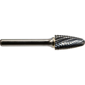 Global Industrial Radius Shaped Tree Bur Single Cut 1/8"" Shank Dia. 1/2"" Len of Cut