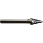 Global Industrial Pointed Cone Shaped Bur Double Cut 2""L x 1/8"" Shank Dia. 1/8"" Cut Dia.