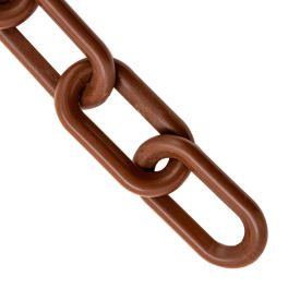 Global Industrial™ Plastic Chain Barrier 1-1/2""x50'L Brown