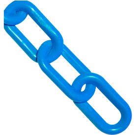 Global Industrial Plastic Chain Barrier 1-1/2""x50'L Sky Blue