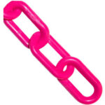 Global Industrial™ Plastic Chain Barrier 1-1/2""x50'L Safety Pink