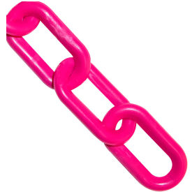 Global Industrial™ Plastic Chain Barrier 1-1/2""x50'L Safety Pink