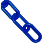 Global Industrial™ Plastic Chain Barrier 1-1/2""x50'L Traffic Blue