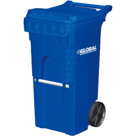 Global Industrial™ Mobile Trash Container 35 Gallon Blue