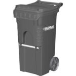 Global Industrial™ Mobile Trash Container 35 Gallon Gray