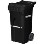 Global Industrial™ Mobile Trash Container 35 Gallon Black