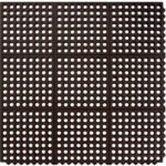 Global Industrial™ Interlocking Drainage Mat 3'W x 3'L 5/8"" Thick Black
