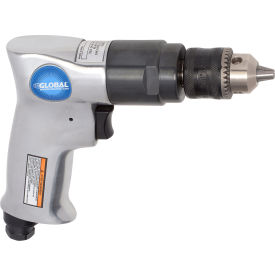 Global Industrial™ Reversible Pistol Grip Air Drill Standard Keyed 3/8"" Chuck 2000 RPM