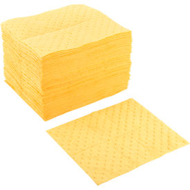 Global Industrial™ Hazmat Pad Heavyweight 15"" x 18"" Yellow 100/Pack