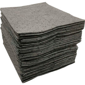 Global Industrial™ Universal Sorbent Pads Lightweight 15""L x 18""W Gray 200/Pack