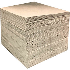 Global Industrial™ Universal Sorbent Pads Medium-weight 15""L x 18""W Gray 100/Pack