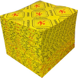 Global Industrial™ High Visibility Hazmat Sorbent Pads Heavyweight 16""W x 18""L Yellow