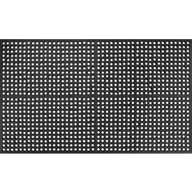 Global Industrial Drainage Mat 3'W x 5'L 1/2"" Thick Black